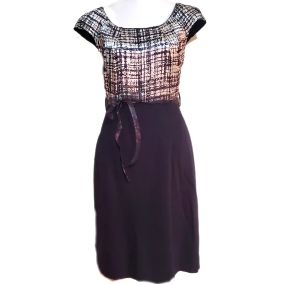 knit sequin dress Bruyère Neutral Sequin Striped Knit Maxi Dress